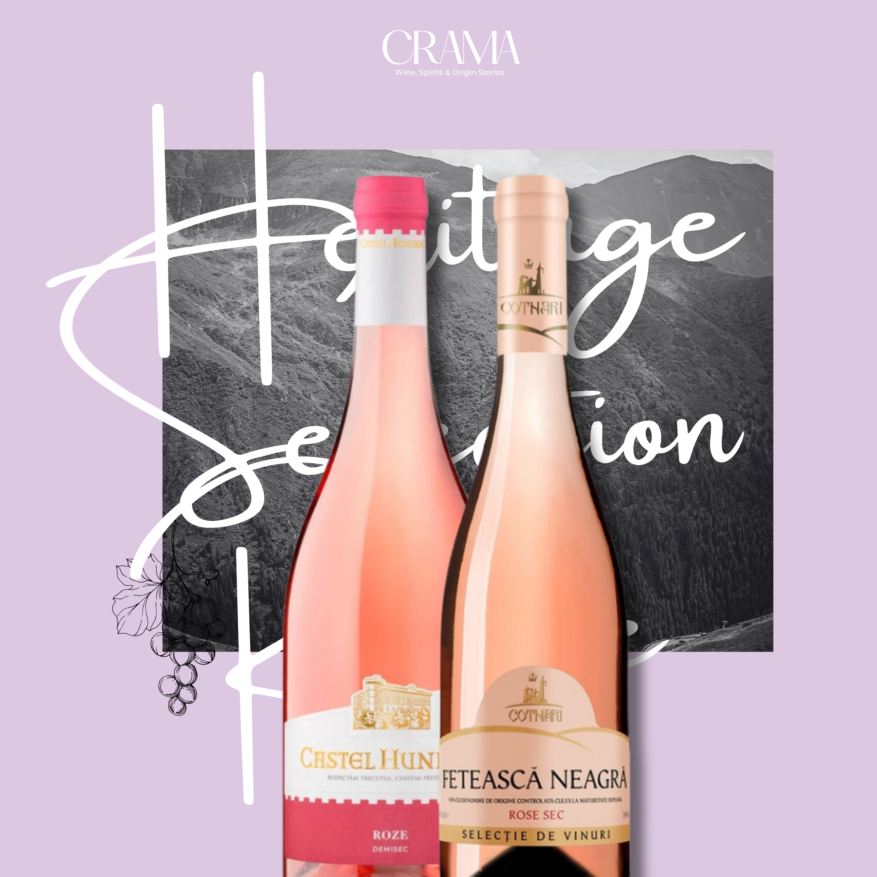 CRAMA Carpathian Heritage Rosé – Inhalt: zwei rumänische Roséweine